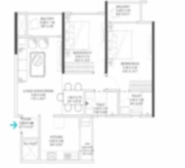 1bhk unit plan